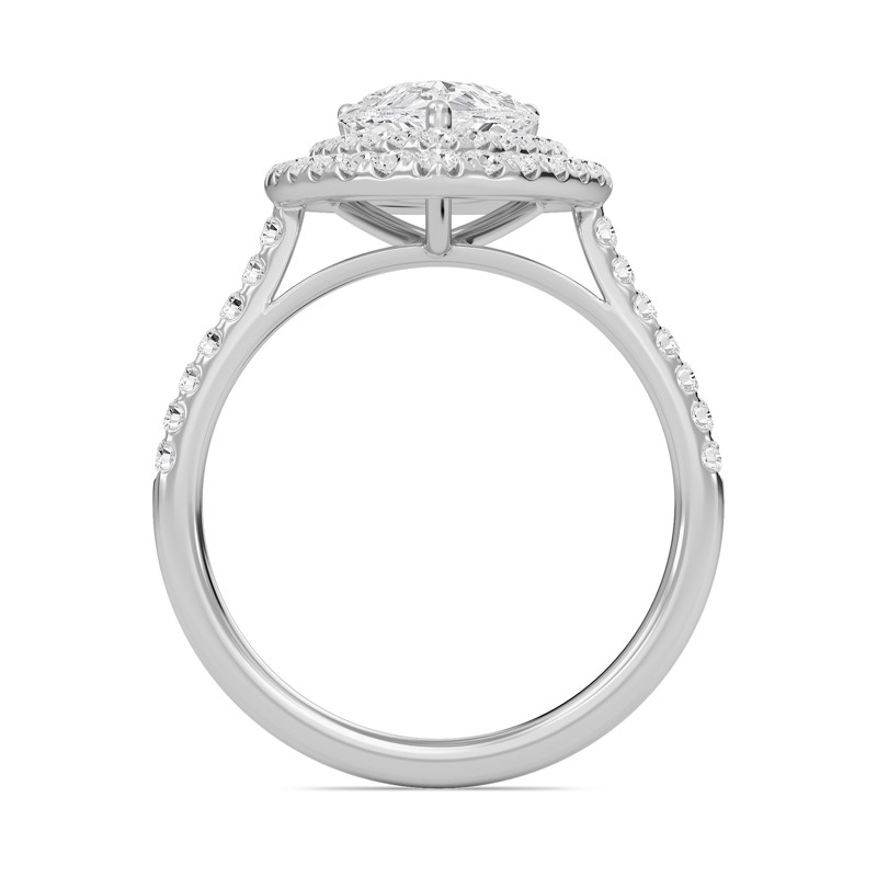 Pear Double Halo Engagement Ring