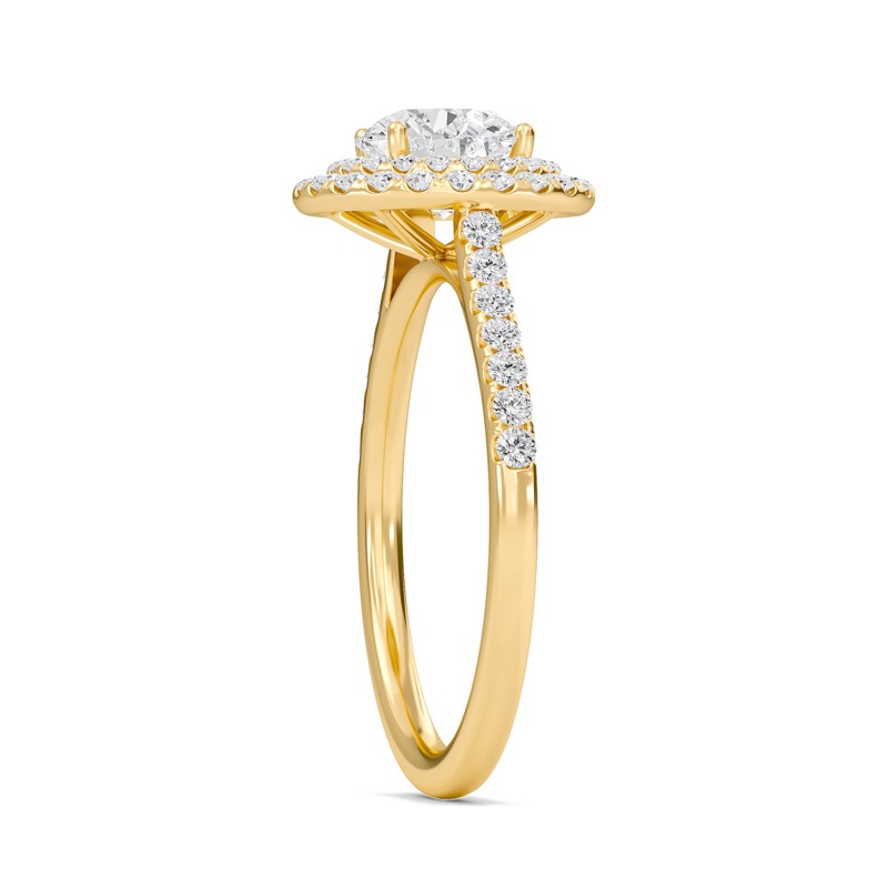 Round Double Halo Engagement Ring