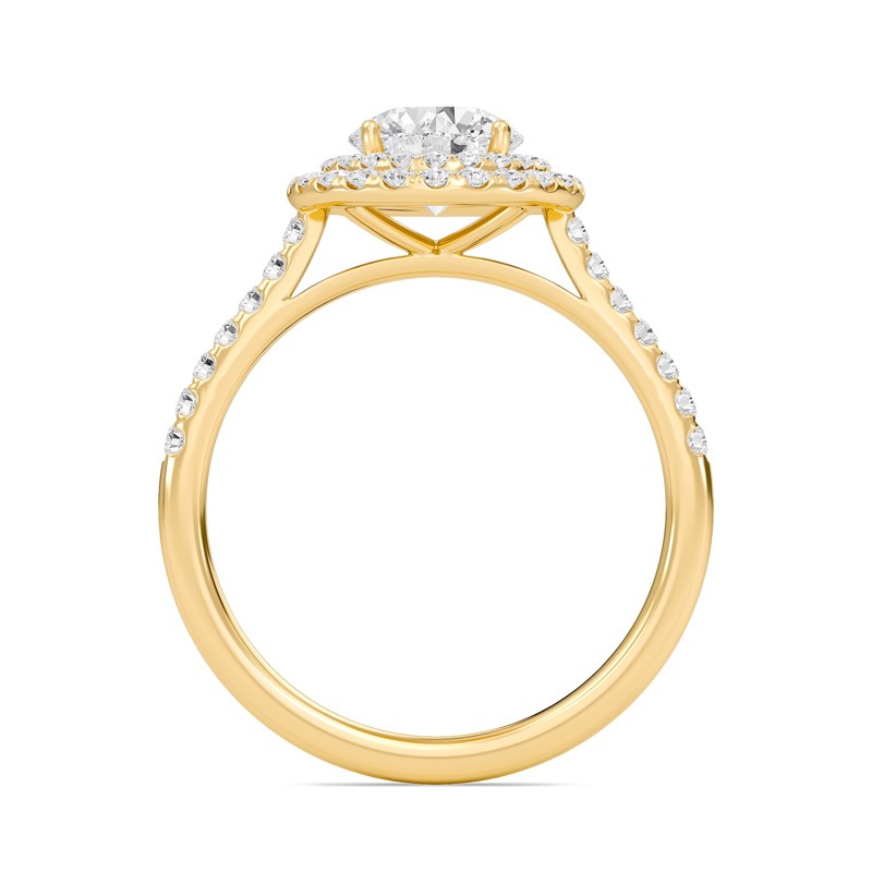 Round Double Halo Engagement Ring
