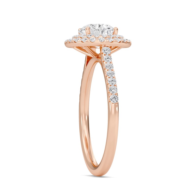 Round Double Halo Engagement Ring