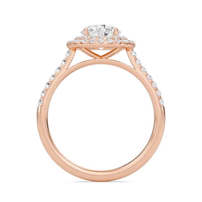 Round Double Halo Engagement Ring