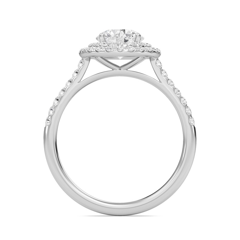 Round Double Halo Engagement Ring