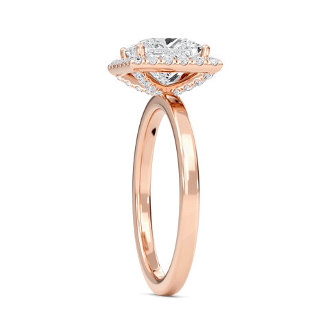 Halo Embellished Prongs Ring