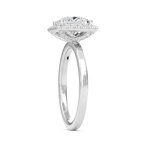 Halo Embellished Prongs Ring