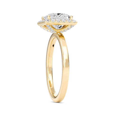 Halo Embellished Prongs Ring