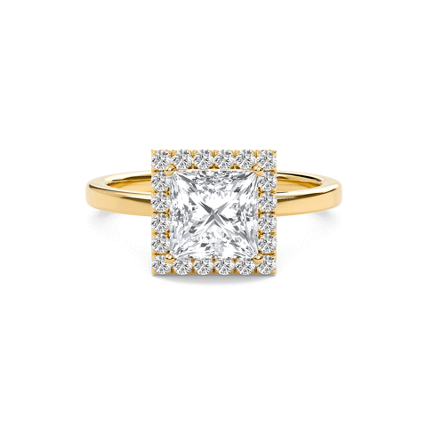 Halo Embellished Prongs Ring