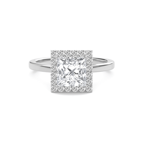 Halo Embellished Prongs Ring