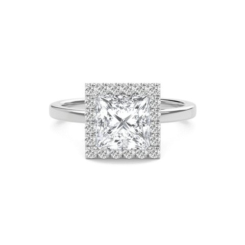 Halo Embellished Prongs Ring 