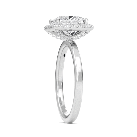 Halo Embellished Prongs Ring