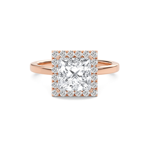 Halo Embellished Prongs Ring