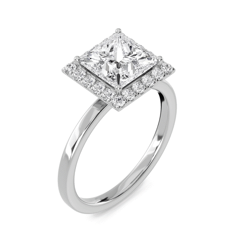 Halo Embellished Prongs Ring