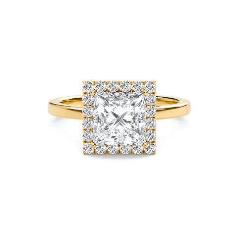 Halo Embellished Prongs Ring