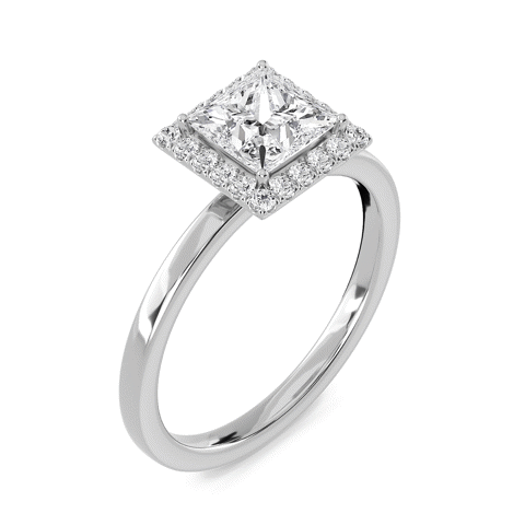 Halo Embellished Prongs Ring