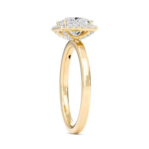 Halo Embellished Prongs Ring