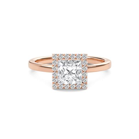 Halo Embellished Prongs Ring