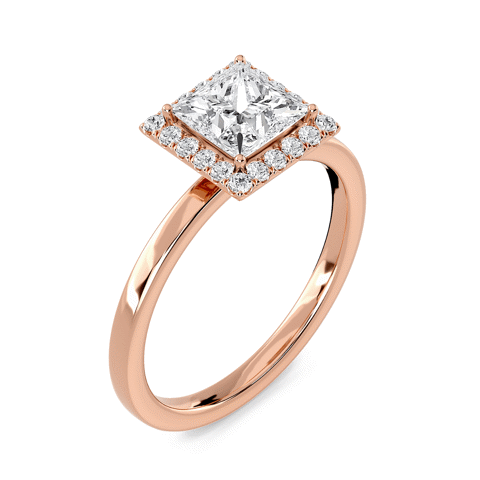 Halo Embellished Prongs Ring