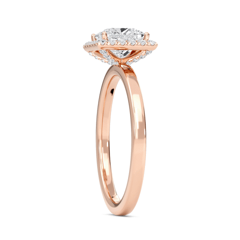 Halo Embellished Prongs Ring