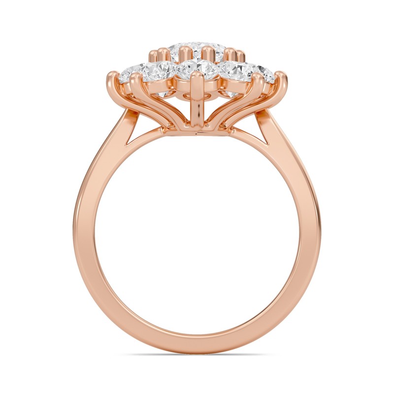 Floral Halo Engagement Ring