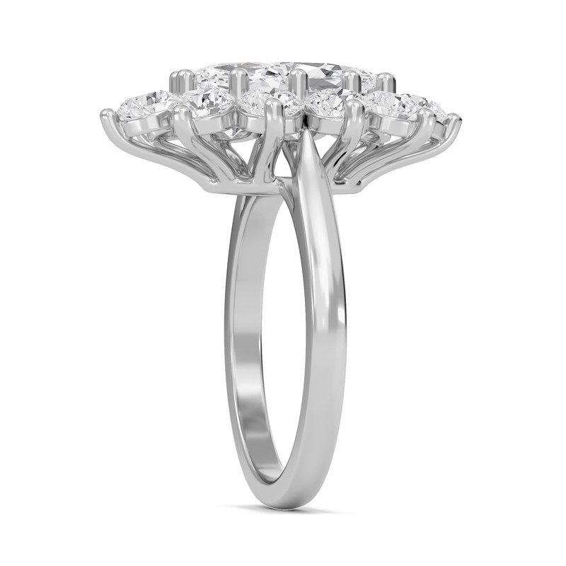 Floral Halo Engagement Ring