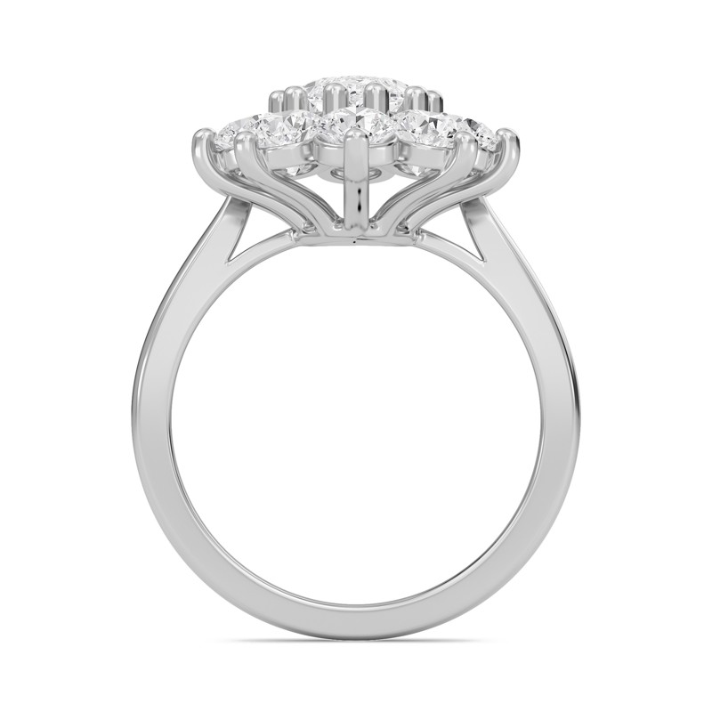 Floral Halo Engagement Ring