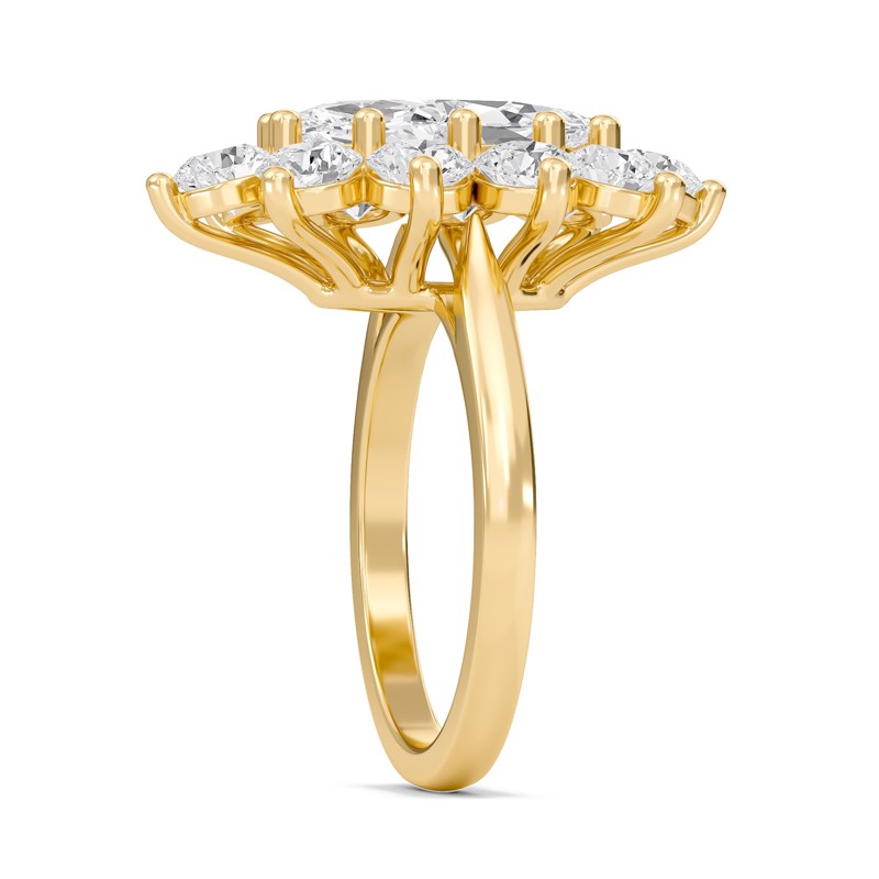 Floral Halo Engagement Ring
