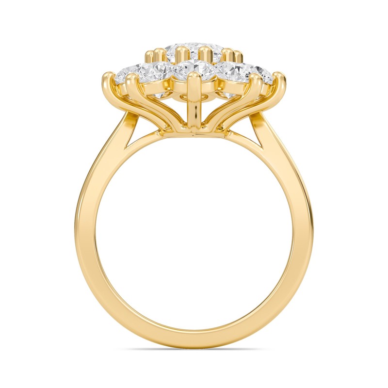 Floral Halo Engagement Ring