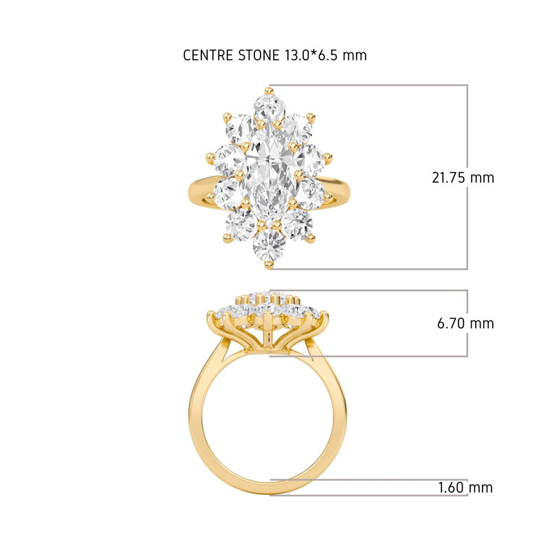 Floral Halo Engagement Ring
