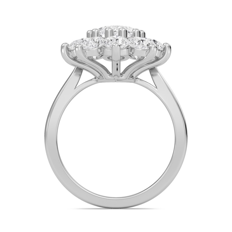 Floral Halo Engagement Ring
