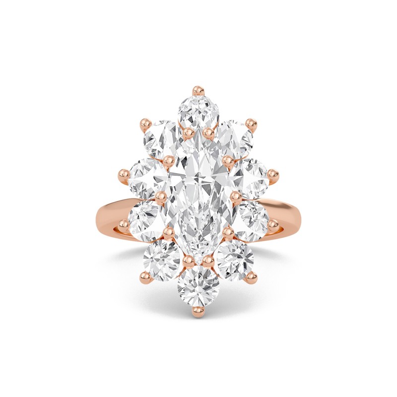 Floral Halo Engagement Ring