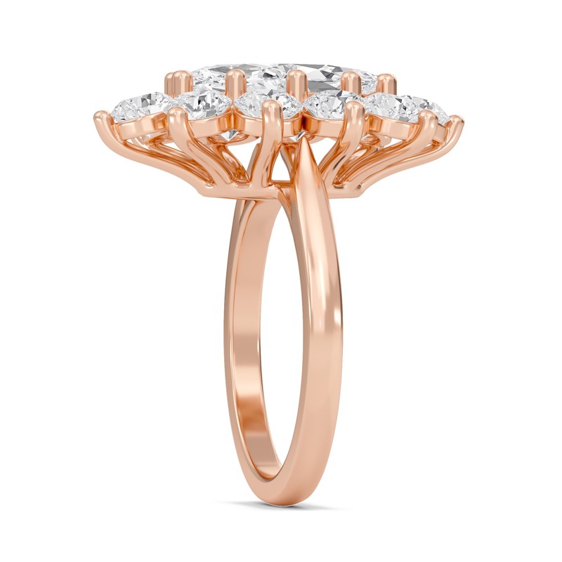 Floral Halo Engagement Ring