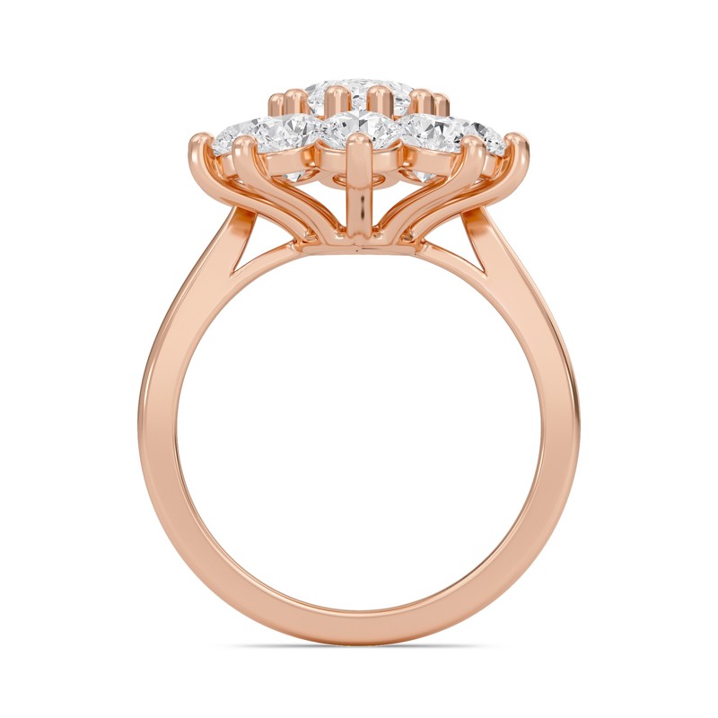Floral Halo Engagement Ring