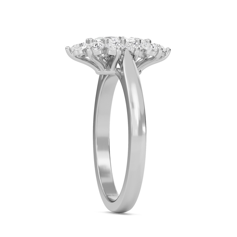 Floral Halo Engagement Ring