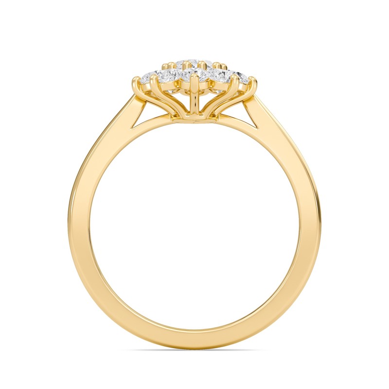 Floral Halo Engagement Ring