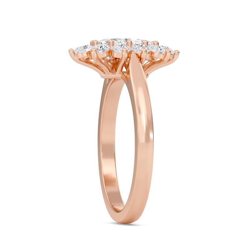 Floral Halo Engagement Ring