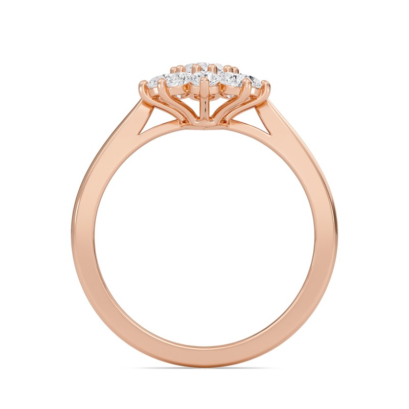 Floral Halo Engagement Ring