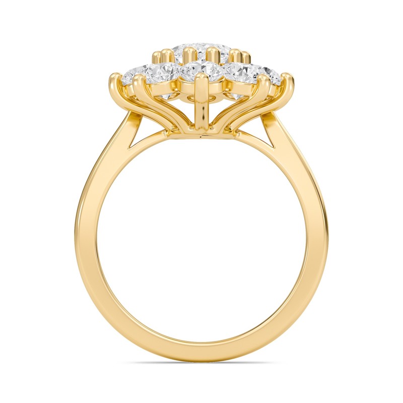 Floral Halo Engagement Ring