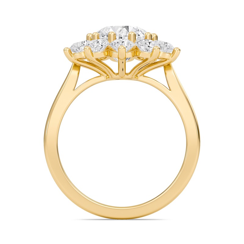 Star Halo Engagement Ring