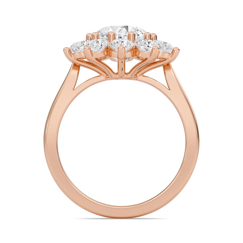 Star Halo Engagement Ring