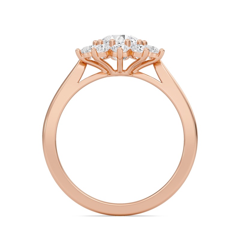 Star Halo Engagement Ring