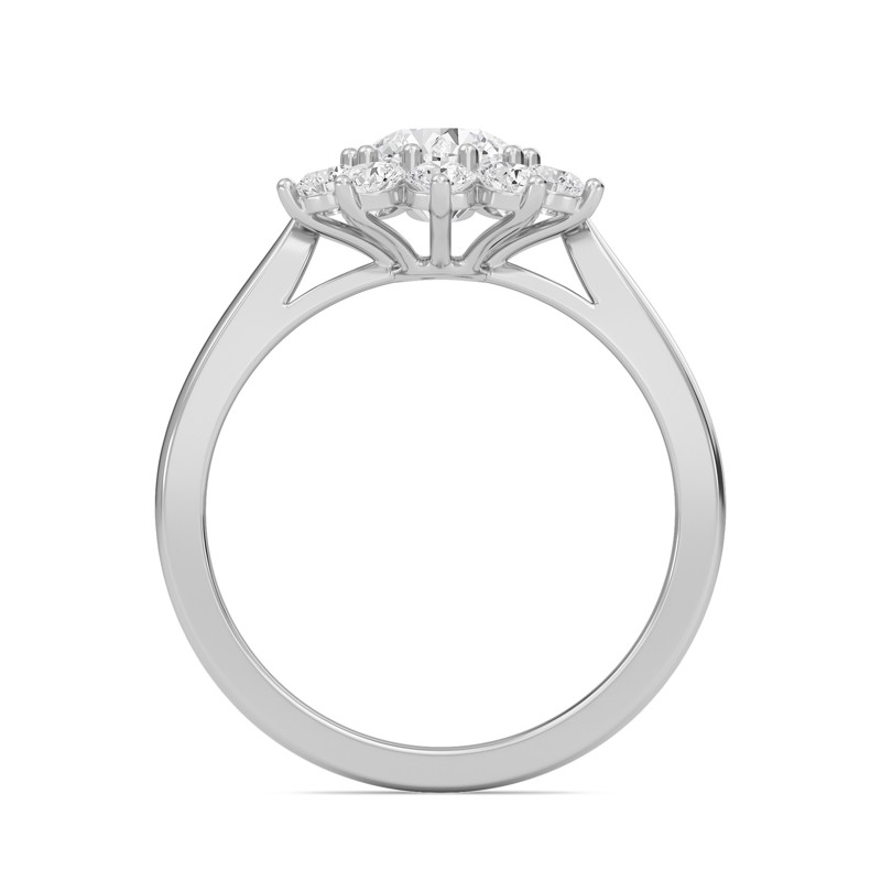 Star Halo Engagement Ring