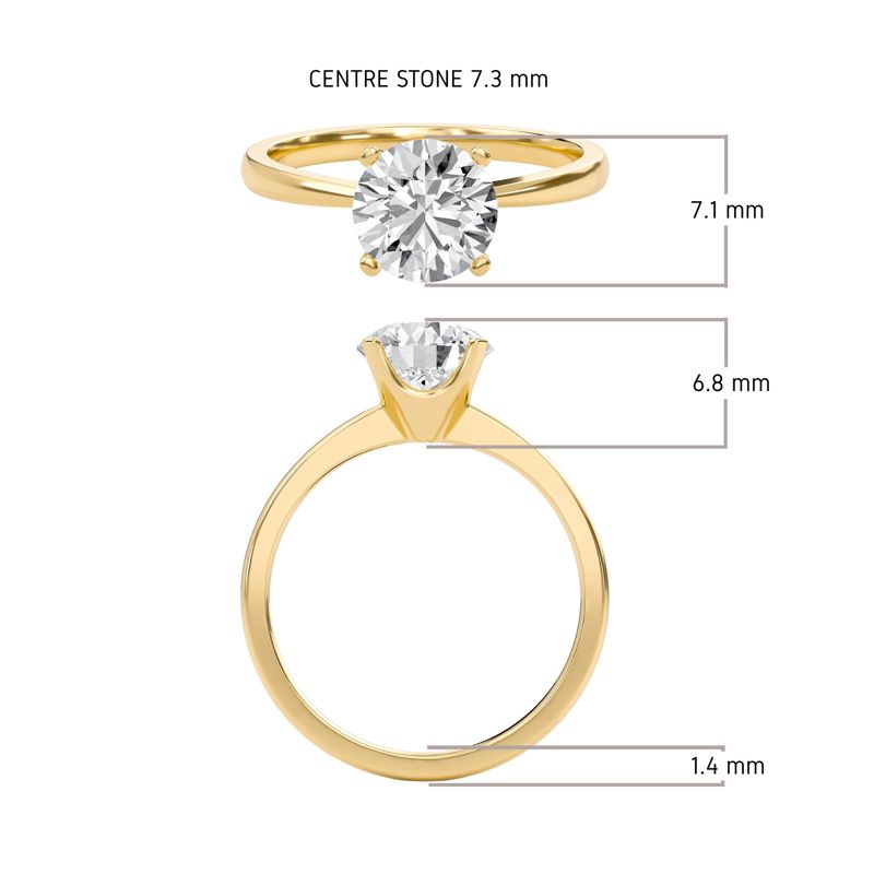  Tapered Shank Four Prong  Ring