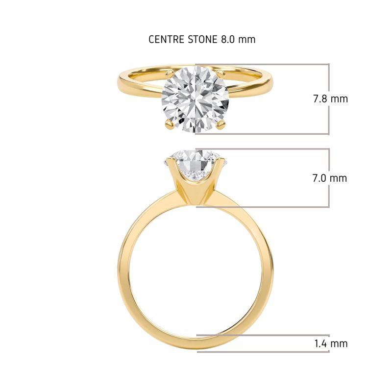  Tapered Shank Four Prong  Ring