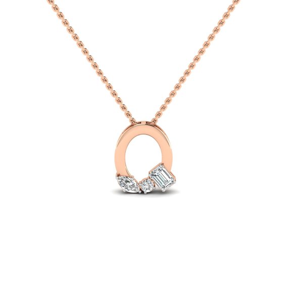 "O" Alphabet Diamond Pendant