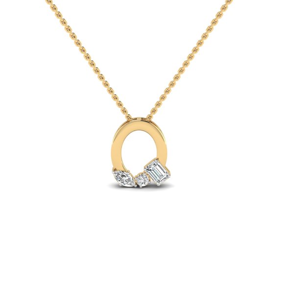"O" Alphabet Diamond Pendant