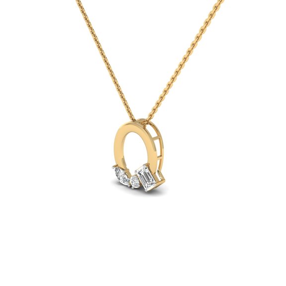 "O" Alphabet Diamond Pendant