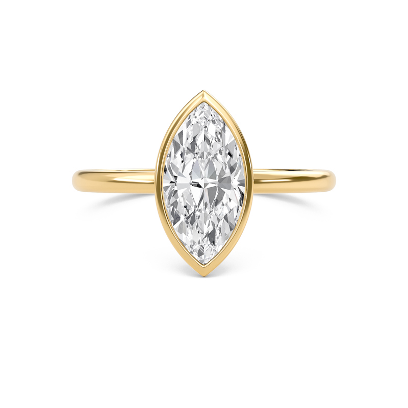 Elegant Bezel Set Engagement Ring