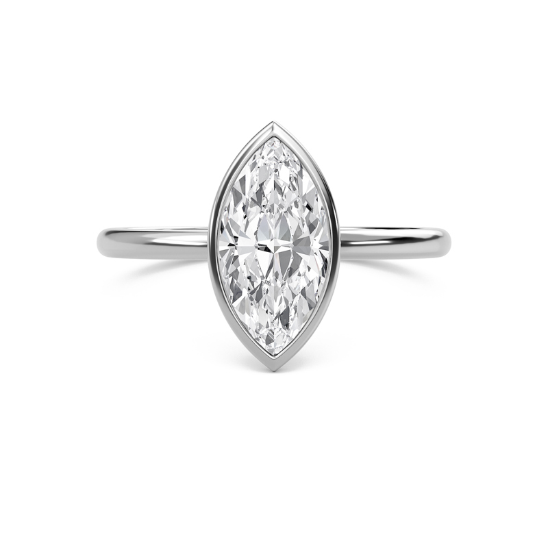 Elegant Bezel Set Engagement Ring