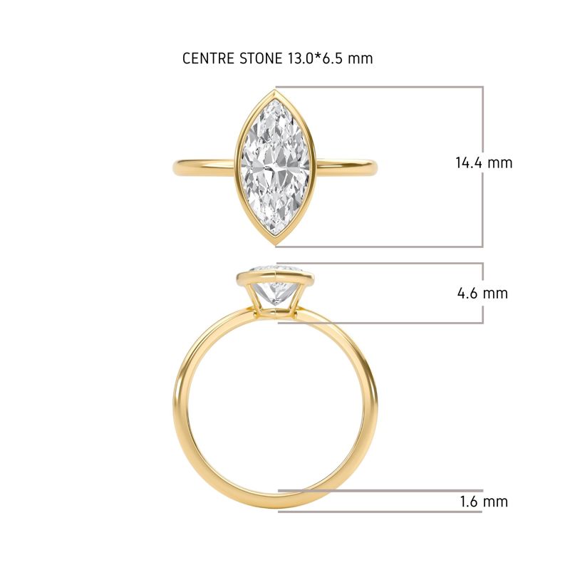 Elegant Bezel Set Engagement Ring