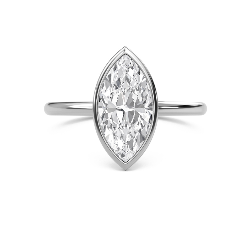 Elegant Bezel Set Engagement Ring