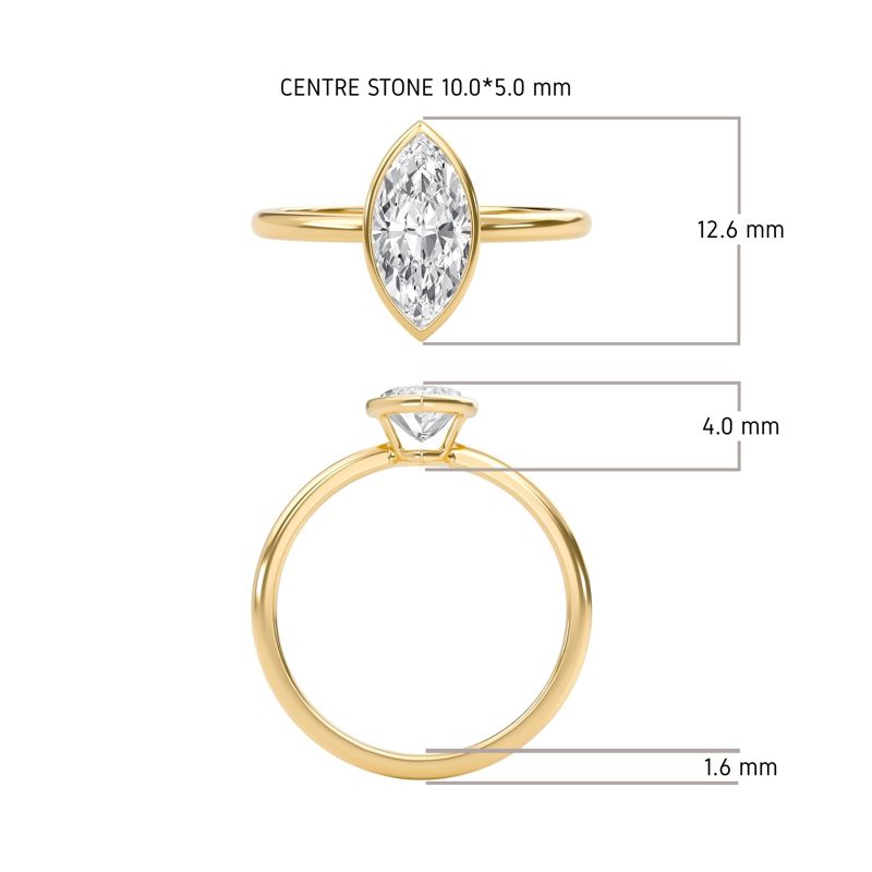 Elegant Bezel Set Engagement Ring